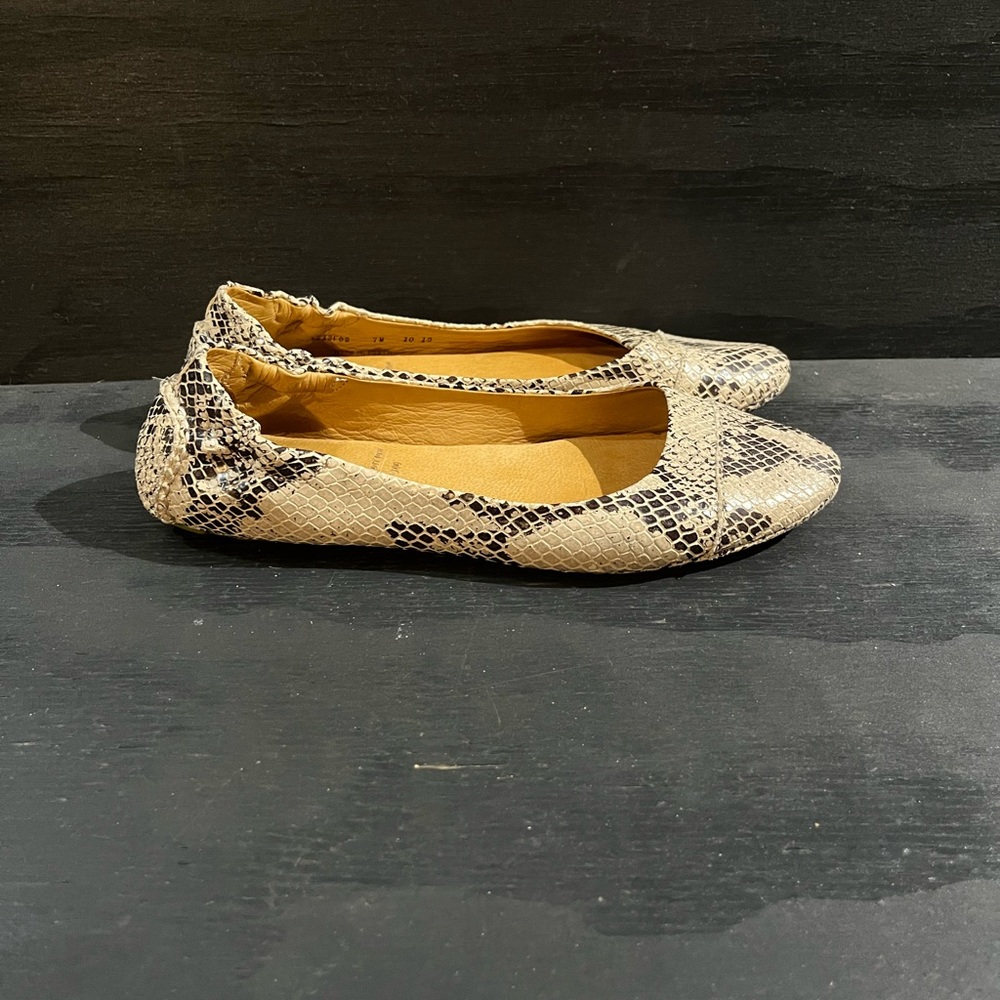 Peter Millar Anaconda Snake Skin Ballet Flats Women’s Size 7 Limited Edition #21